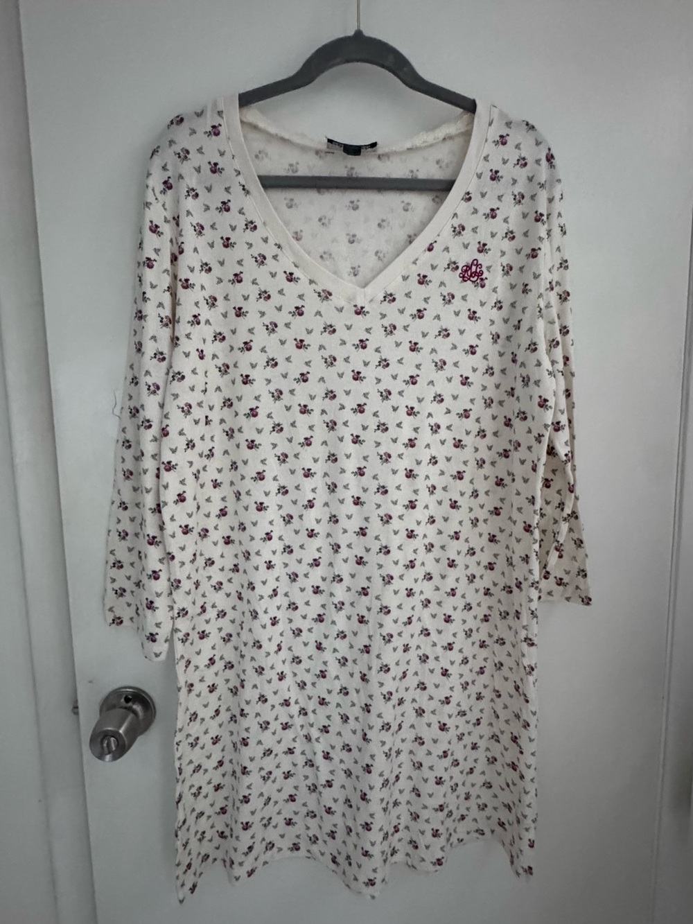 Lauren Ralph Lauren Cotton Floral Knit Nightshirt Pajama Dress XL - Picture 3 of 13